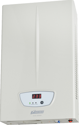 Стабилизатор POWERMAN AVS 3000S, ступенчатый регулятор, цифровые индикаторы уровней напряжения, 3000ВА, 140-260В, максимальный входной ток 20А, клеммная колодка, IP-20, навесного исполнения, 430мм х 250мм х 80мм, 7,16 кг./ Stabilizer POWERMAN AVS 3000S, s