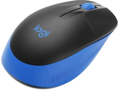 Мышь беспроводная Logitech Wireless Mouse M190 черный/синий USB [910-005925]