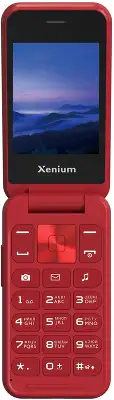 Мобильный телефон Xenium X680 красный раскладной 2Sim 2.8