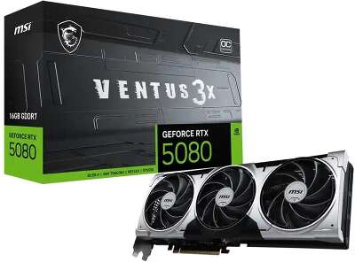 Видеокарта PCIE16 RTX5080 16GB RTX 5080 16G VENTUS 3X OC PLUS MSI