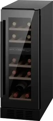 Винный шкаф Weissgauff WWCI-16 DB DualZone 1-нокамерн. черный глянц. (438723)
