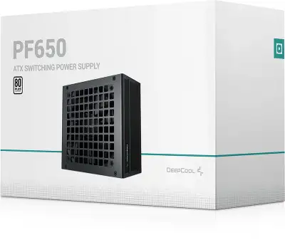 Блок питания Deepcool ATX 650W PF650 80+ white (20+4pin) APFC 120mm fan 6xSATA RTL