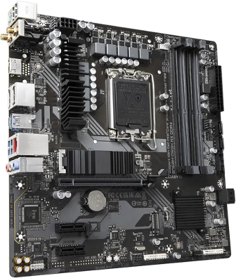 Материнская плата GIGABYTE B760M DS3H AX DDR4, LGA1700, B760, 4*DDR4, 4*SATA, 2*M.2, 3*USB 3.2, 2*USB 2.0, Type-C, 1*PCIx16, 2*PCIx1, HDMI+2*DP, mATX