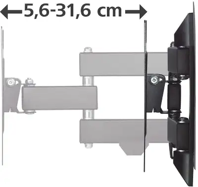 Кронштейн для телевизора Hama 00220822 черный 19