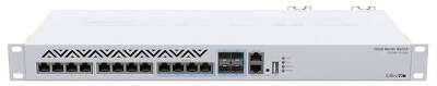 Mikrotik CRS312-4C+8XG-RM Коммутатор Cloud Router Switch 8х 1G/2.5G/5G/10G RJ45,  4х 10G RJ45/SFP+ with RouterOS L5, 1U