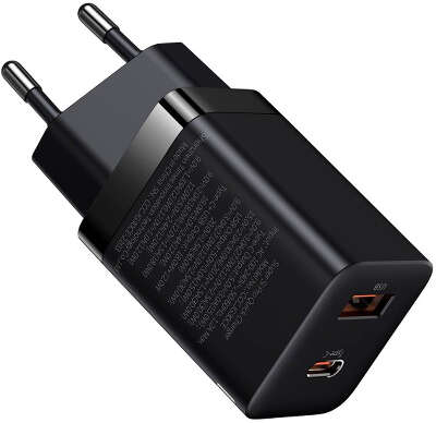 Зарядное устройство Baseus Super Si Pro Quick Charger USB-C/USB 30W, Black [CCSUPP-E01]