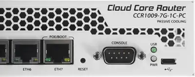 Роутер MikroTik CCR1009-7G-1C-PC 10/100/1000BASE-TX белый
