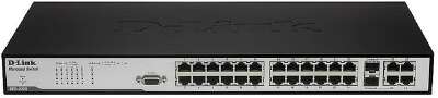 D-Link DES-3028_RFB/A1 Восстановленный в производственных условиях управляемый L2 коммутатор с 24 портами 10/100Base-TX, 2 портами 1000BASE-T и 2 комбо-портами 1000BASE-T/SFP