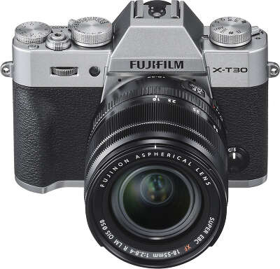 Цифровая фотокамера Fujifilm X-T30 Silver kit (XF 18-55 f/2.8-4 R LM OIS)