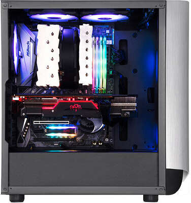 Корпус SilverStone SETA A1, черный/серебристый, ATX, Без БП (SST-SEA1SB-G)