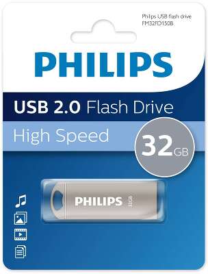 Флеш накопитель 32GB PHILIPS IRON 2.0 32GB, USB 2.0