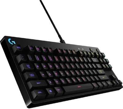 920-009393 Logitech Клавиатура Gaming Pro механическая черный USB оригинальная заводская гравировка RU/LAT