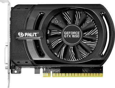 Видеокарта Palit nVidia GeForce GTX1650 StormX OC 4Gb DDR5 PCI-E DVI, HDMI