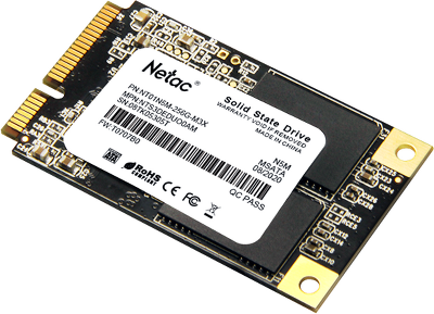 SSD накопитель Netac SSD N5M 256GB mSATA SATAIII 3D NAND, R/W up to 540/490MB/s, TBW 140TB, 3y wty