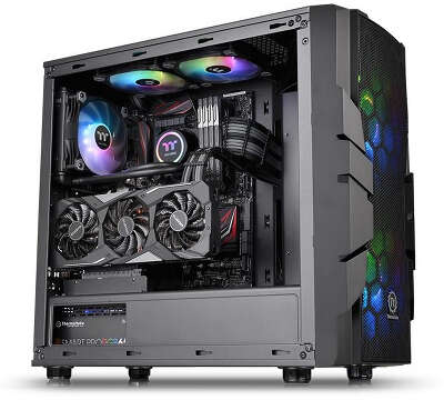 Корпус Thermaltake Commander C33 TG ARGB, черный, ATX, Без БП (CA-1N4-00M1WN-00)