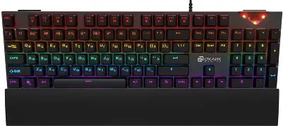 Клавиатура Оклик 935G RAGNAR механическая черный USB Multimedia for gamer LED (подставка для запястий)