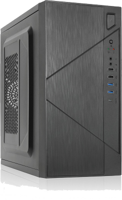 Корпус с блоком питания 450Вт./ Case Forza mATX case, black, w/PSU 450W 12cm, w/2xUSB2.0, w/2xUSB3.0, w/1xType-C (USB2.0), w/pwr cord, w/o FAN
