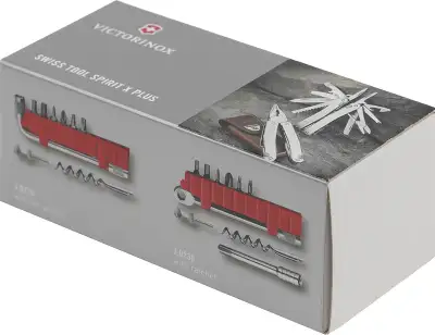 Мультитул Victorinox SwissTool Spirit X (3.0235.N) 105мм 35функц. мини-отвертка/штопор/набор бит/удлинитель/чехол нейлоновый серебристый карт.коробка
