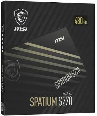Твердотельный накопитель SATA3 480Gb [S78-440E350-P83] (SSD) MSI SPATIUM S270