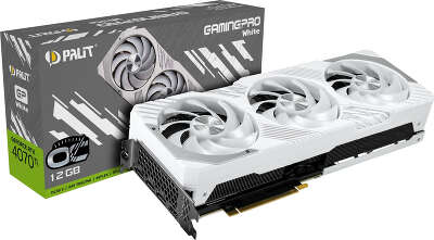 Видеокарта Palit NVIDIA nVidia GeForce RTX 4070Ti GAMINGPRO WHITE OC 12Gb DDR6X PCI-E HDMI, 3DP
