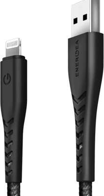 Кабель EnergEA NyloFlex USB to Lightning С89 Rhodium, 3 м, Black [CBL-NF-BLK300]
