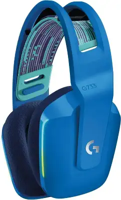 Наушники с микрофоном Logitech G733 Lightspeed синий накладные Radio оголовье (981-000943)