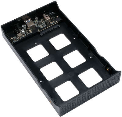 Внешний корпус USB 3.0 для 3.5" HDD/SSD Gembird EE3-U3S-1, порт Type-A, SATA III, металл, чёрный, коробка