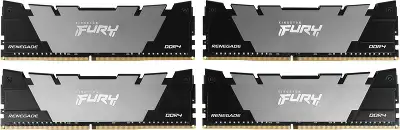 Память DDR4 4x32GB 3200MHz Kingston KF432C16RB2K4/128 Fury Renegade Black RTL Gaming PC4-25600 CL16 DIMM 288-pin 1.35В kit dual rank с радиатором Ret