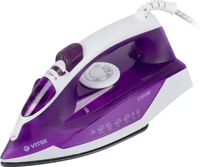 Утюг Vitek VT-8308 2200Вт фиолетовый/белый