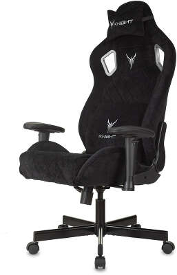 Кресло игровое Knight Outrider черный Light-20 с подголов. крестов. металл