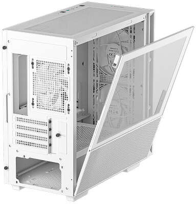 Корпус MiniTower Deepcool CH360 white (mATX, без БП, ARGB, USB3.2 Type-A + USB3.2 Type-C) (R-CH360-WHAPE3-G-1)