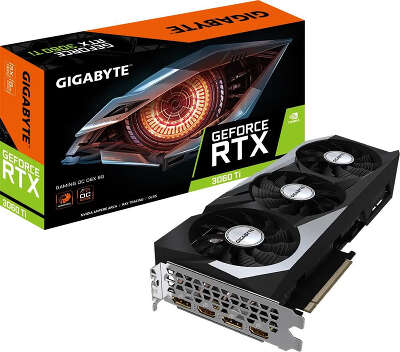 Видеокарта GIGABYTE NVIDIA nVidia GeForce RTX 3060Ti GAMING OC 8Gb DDR6 PCI-E 2HDMI, 2DP