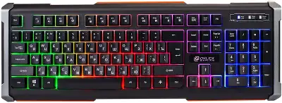 Клавиатура Оклик 710G BLACK DEATH черный/оранжевый USB Multimedia for gamer LED (476393)