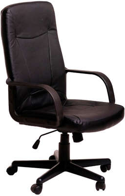 Кресло руководителя COLLEGE H-8365L-1 Черный экокожа