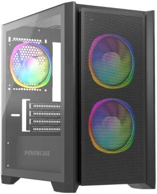 Корпус PowerCase Alisio Micro Z3B ARGB, черный, mATX, без БП (CAMZB-A3)