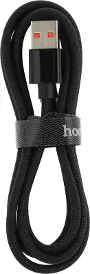 Кабель USB2.0 Hoco АM/Type-C, 5А, U125, с дисплеем, 1.2м, черный, коробка