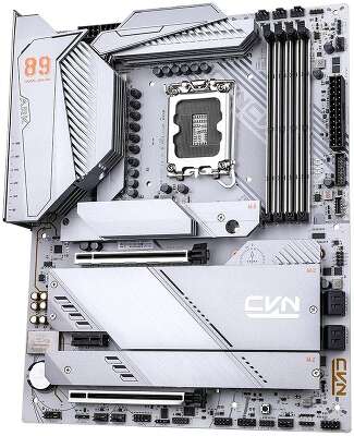 Материнская плата Colorful CVN Z890 ARK FROZEN V20 Z890, LGA1851, 4*DDR5, 2*PCIEx16, 1*PCIEx1, 5*M.2, 3*TypeC, 2*USB3.2Gen2, 6*USB3.2Gen1, 6*USB2.0, 4*SATA3.0, 2.5G, Type-C(DP), DP, HDMI, ATX, RTL