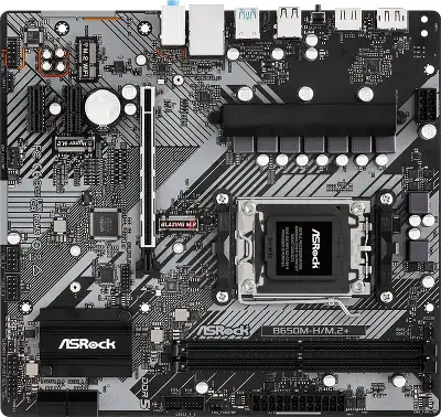 Материнская плата Asrock B650M-H/M.2+ Socket AM5 AMD B650 2xDDR5 mATX AC`97 8ch(7.1) GbLAN RAID+HDMI+DP