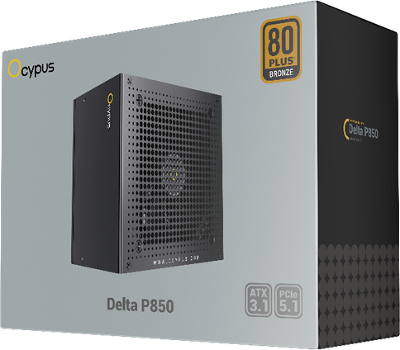 Блок питания Ocypus Delta P850, 850W, APFC, 80+ Bronze, ATX 3.1, 120mm Fan (P850-BF)