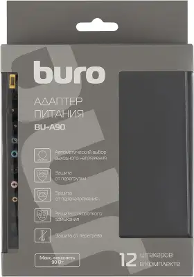 Блок питания Buro BU-A90 автоматический 90W 18.5V-20V 12-коннект. 4.7A от бытовой электросети