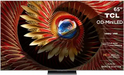 Телевизор LED TCL 65" 65C8K QD-Mini LED Frameless черный 4K Ultra HD 144Hz DVB-T DVB-T2 DVB-C DVB-S DVB-S2 USB WiFi Smart TV