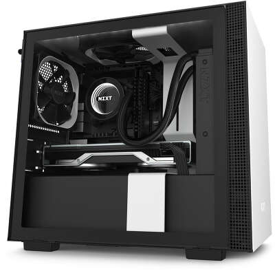 Корпус NZXT H210i, белый/черный, mini-ITX, Без БП (CA-H210i-W1)