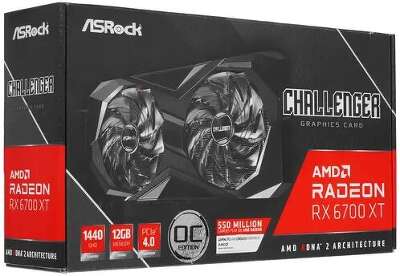 Видеокарта ASRock AMD Radeon RX 6700 XT Challenger D OC 12Gb DDR6 PCI-E HDMI, 3DP