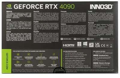 Видеокарта Inno3D NVIDIA nVidia GeForce RTX 4090 ICHILL BLACK 24Gb DDR6X PCI-E HDMI, 3DP