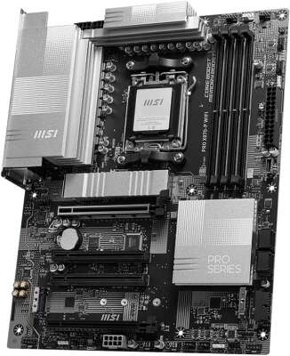 Материнская плата MSI PRO X870-P WIFI X870, AM5, 4*DDR5, 4*PCIEx16, 3*M.2, 3*TypeC, 2*USB3.2Gen2, 4*USB3.2Gen1, 8*USB2.0, 4*SATA3.0, 5G, Type-C(DP), HDMI, ATX, RTL