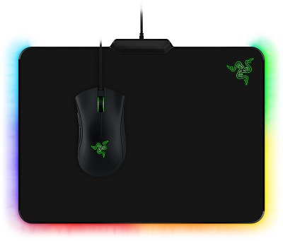 Игровой коврик для мыши Razer Firefly V2/ Razer Firefly V2 - Hard Surface Mouse Mat with Chroma