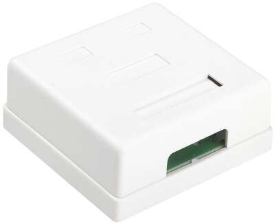 Аксессуары Розетка компьютерная Hyperline SB1-2-8P8C-C6-WH Розетка компьютерная RJ-45(8P8C), кат 6, двойная, внешняя, Dual IDC