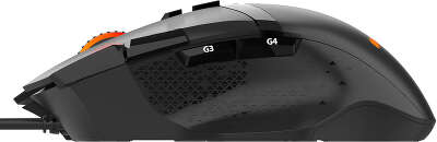 Игровая мышь HIPER DRACO чёрная (USB, 9 кнопок, 4000 dpi, PMW3327, OMRON+Kailh, RGB подсветка)