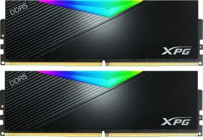 Память DDR5 2x32GB 6000MHz A-Data AX5U6000C3032G-DCLARBK XPG Lancer RGB RTL Gaming PC5-48000 CL30 DIMM 288-pin 1.35В kit dual rank с радиатором Ret