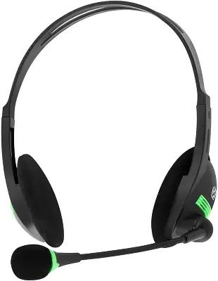 Наушники с микрофоном Оклик HS-M100 черный 1.8м накладные оголовье (1532004)